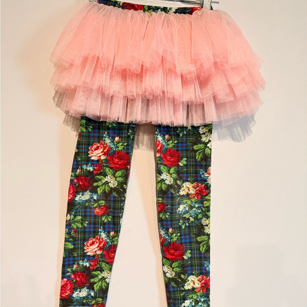 Floral Tutu Leggings for Kids